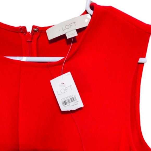 LOFT Ann Taylor red sleeveless shift dress NWT 6‎ - Picture 4 of 8